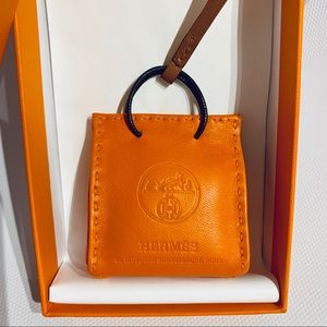 Hermes iconic orange bag bag charm
